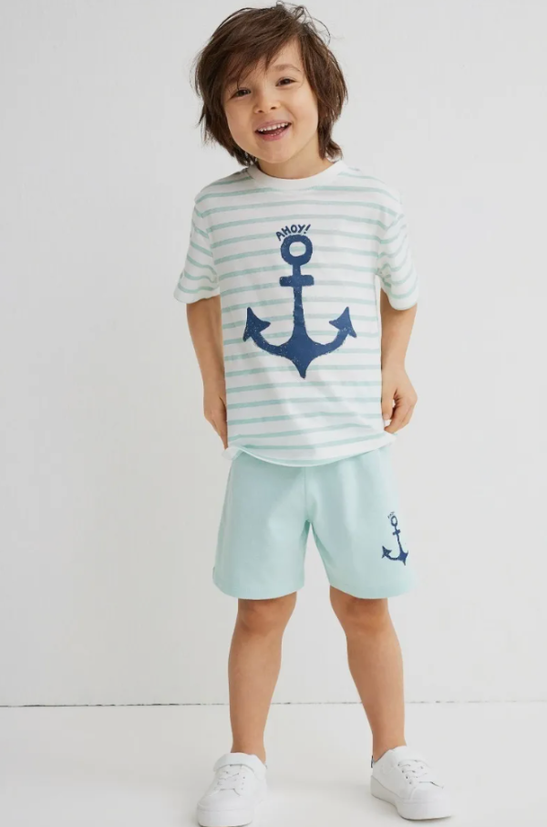 Producto - Short de Algodón Verde Agua HM