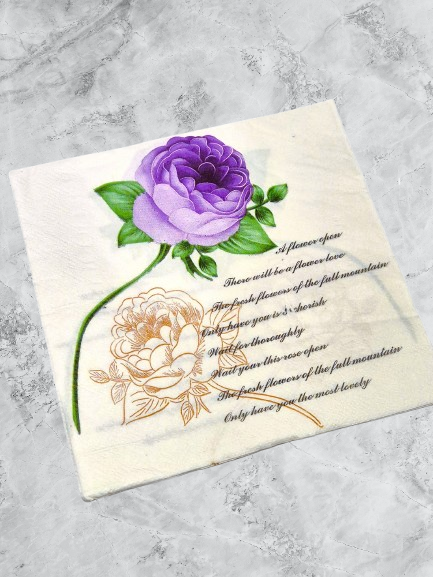 Producto - Servilletas de papel para Decoupage "Flor Violeta"