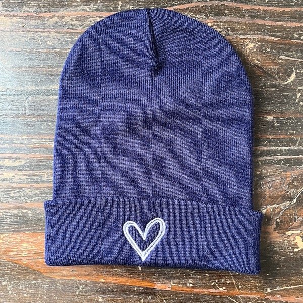 Producto - Gorro Adulto bordado Corazón azul