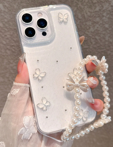 Producto - Case nacar mariposa con strap