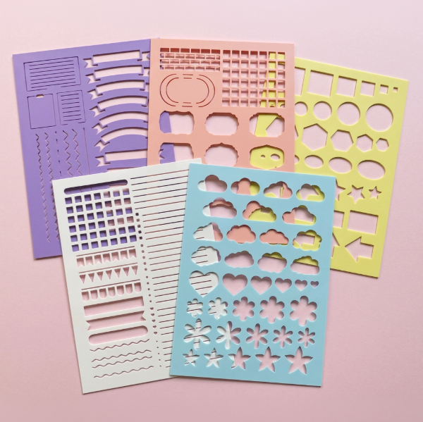 Producto - Kit de 5 Stencils para Journaling