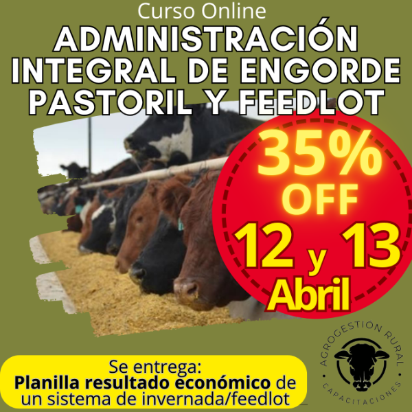 Producto - Curso Online: Administración Integral de Engorde Pastoril y Feedlot