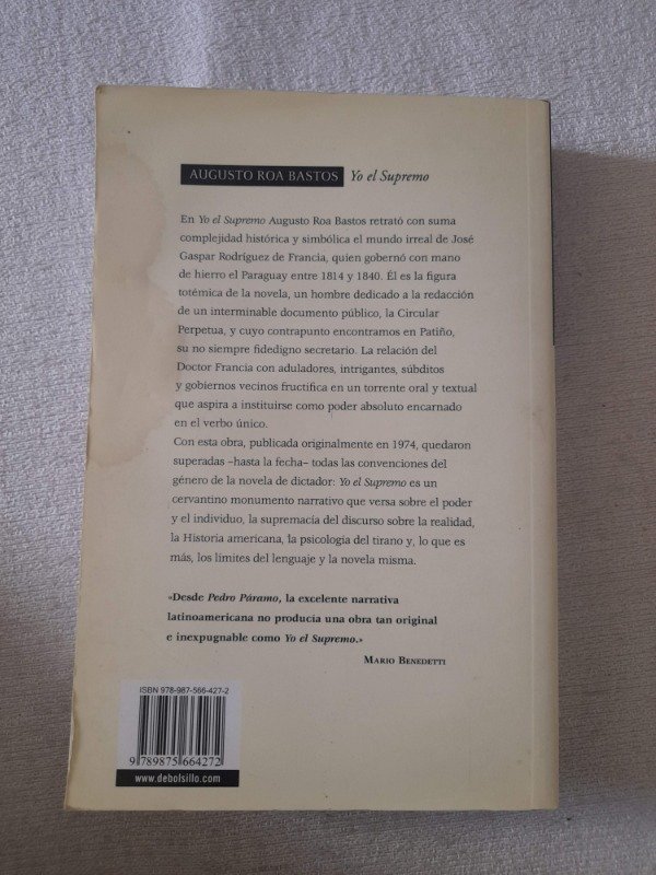 Producto - Yo El Supremo - Augusto Roa Bastos - Debolsillo Contemporanea - 3