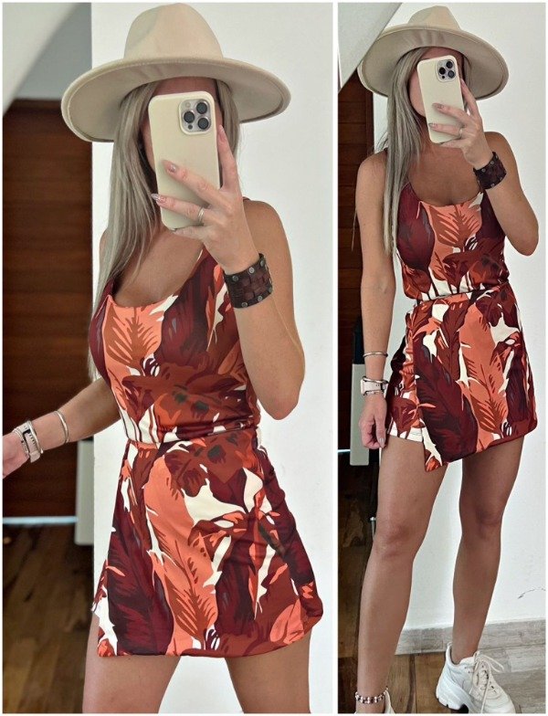 Producto - PREVENTA - Conjunto Greta CHOCO LEAVES