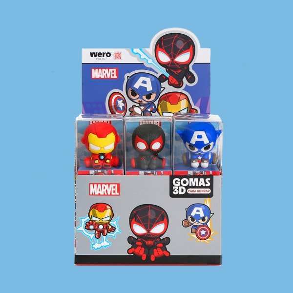 Producto - GOMA 3D MARVEL ( LICENCIA WERO) X 3 UNIDADES WE4340