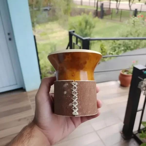 Producto - Mate Criollo Calabaza Pulida Con Base De Cuero - 1