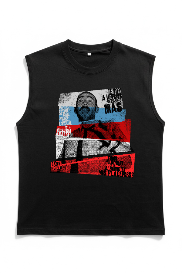 Producto - Remera Sin Mangas Negra - Te voy a atornillar