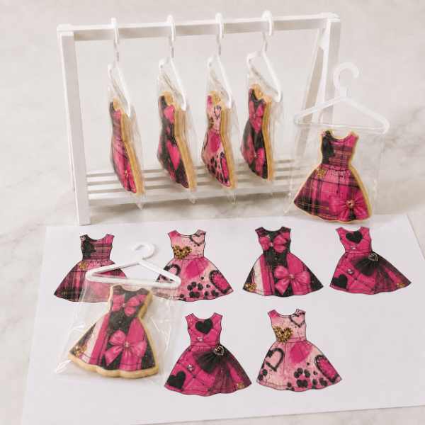 Producto - LAMINA COMESTIBLE VESTIDO FUSCIA 1 - 0