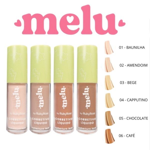 Producto - Corrector líquido Melu - Ruby Rose - 0