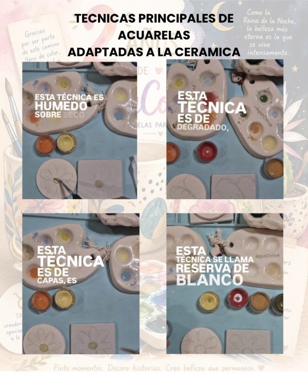 Producto - TECNICAS PRINCIPALES DE ACUARELAS adaptadas a la CERAMICA