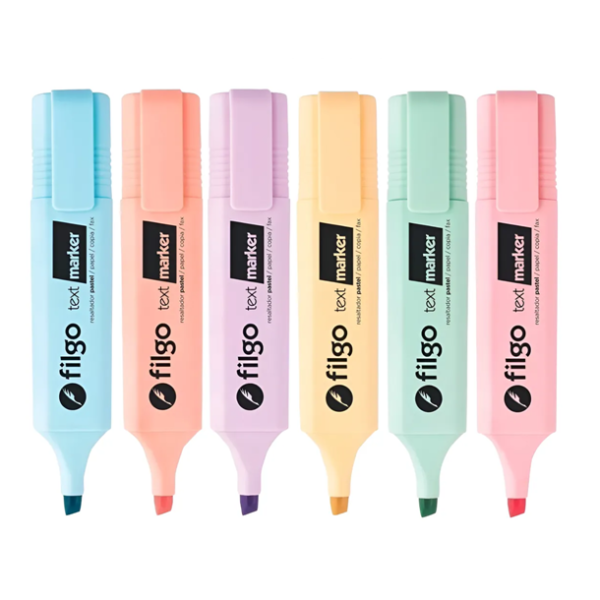 Producto - Filgo - Kit Resaltadores Pastel Surtido x 6 colores