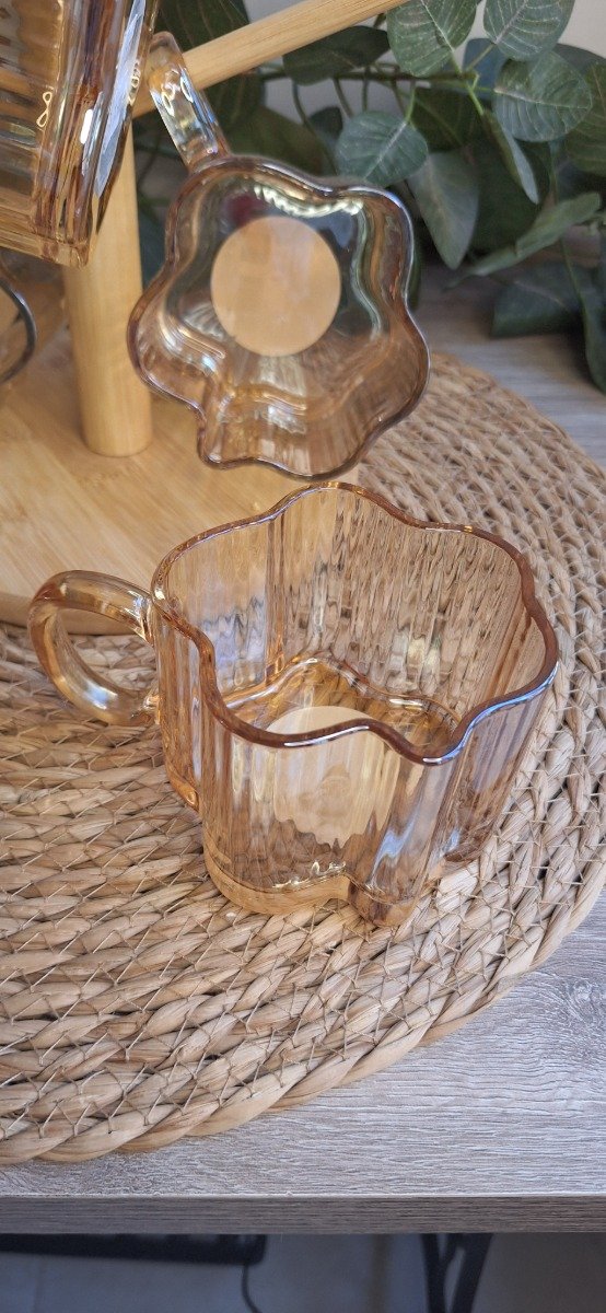 Producto - Taza de vidrio Flor