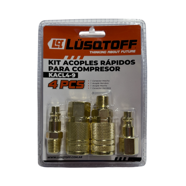 Producto - KIT DE ACOPLES RAPIDO COMPRESOR KACL4-9 LUSQTOFF