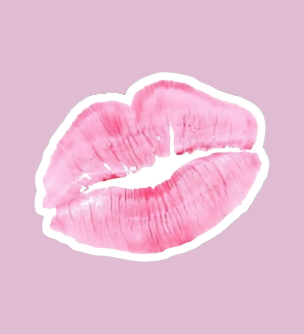 Producto - Sticker individual aesthetic beso rosa