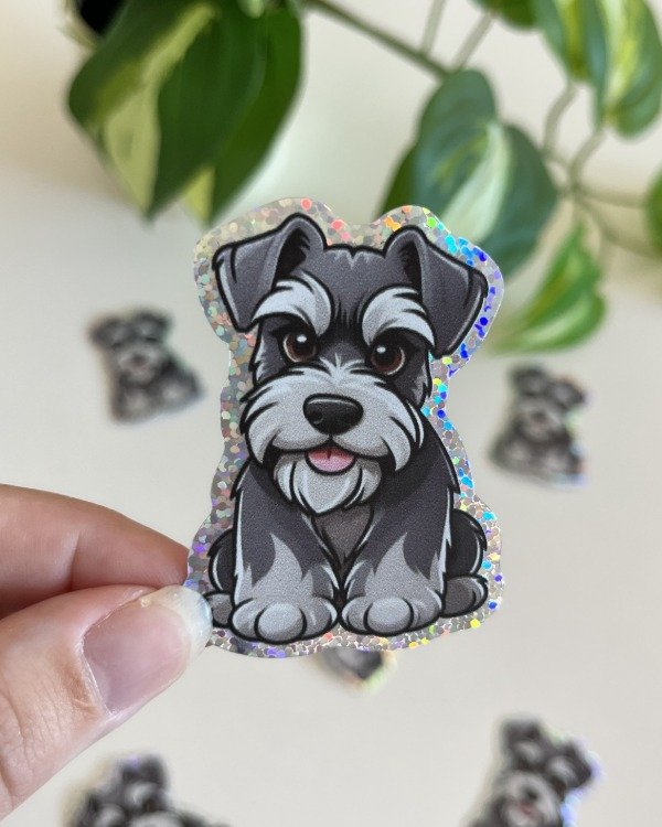 Producto - Sticker Glitter UV - Schnauzer