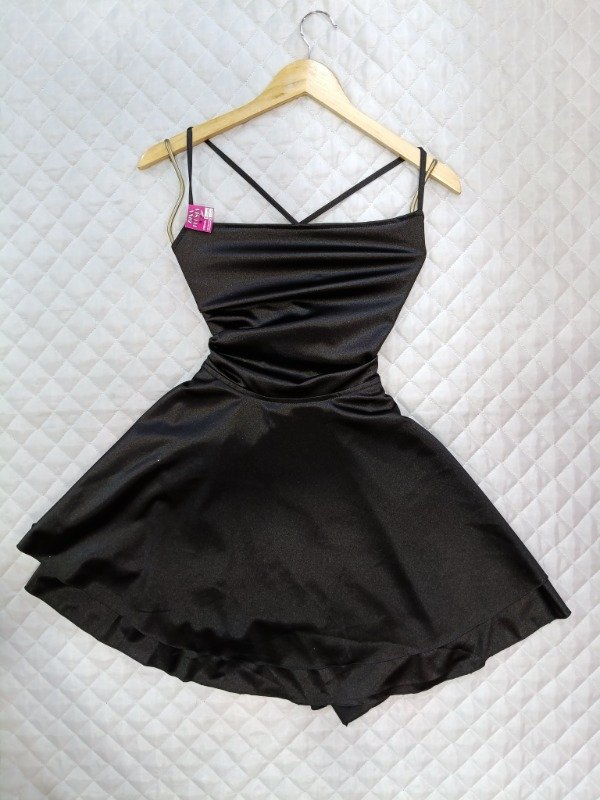 Producto - Vestido corto negro saten