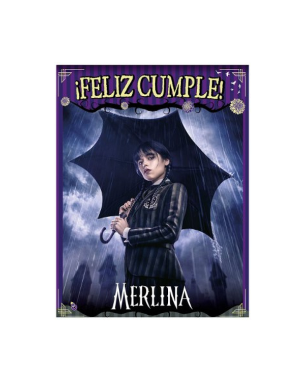 Producto - Cartel feliz cumple Merlina