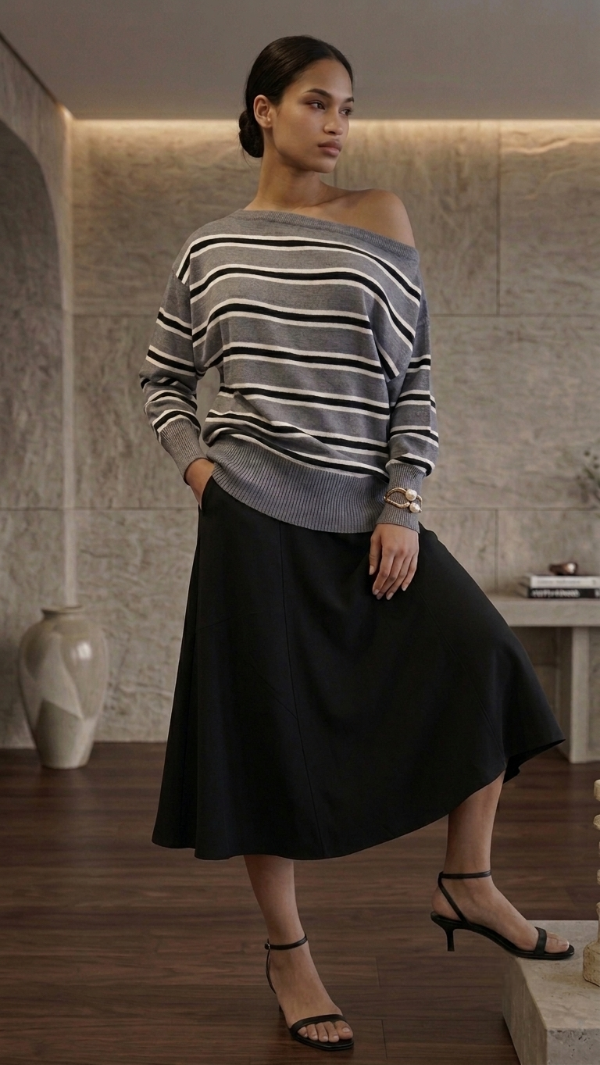Producto - Sweater Manhattan Off-Shoulder Rayado - 3