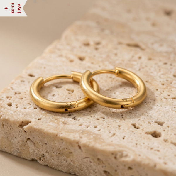 Producto - Argollitas India 14mm Gold