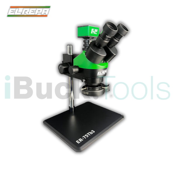 Producto - Microscopio TRINOCULAR EL REPA - Camara - Adap. Cam - Protector humo - Aro led