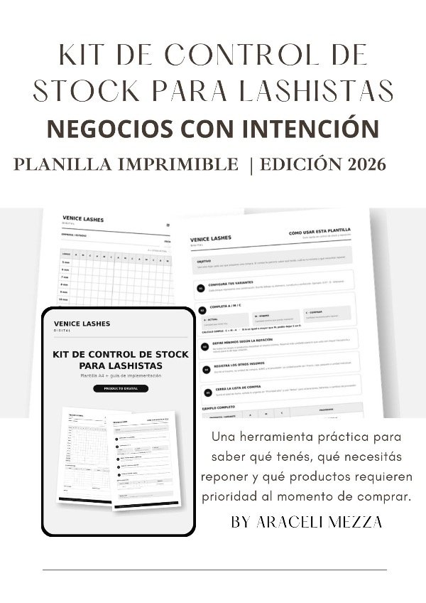 Producto - Kit de control de stock para LashPro