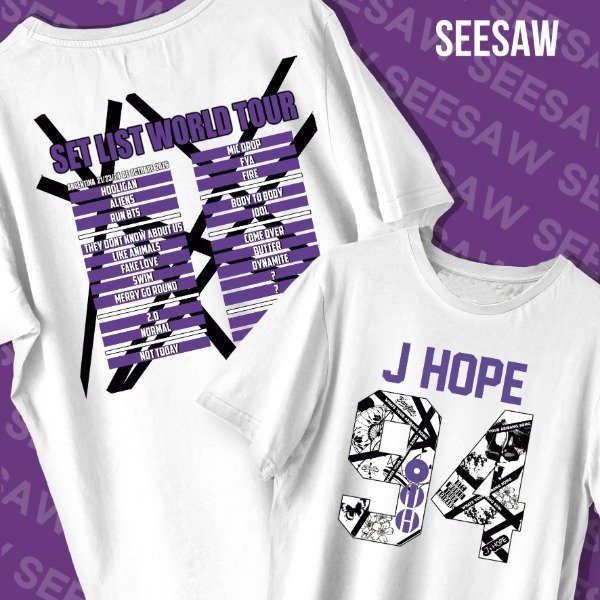 Producto - REMERA SET LIST AÑOS J HOPE