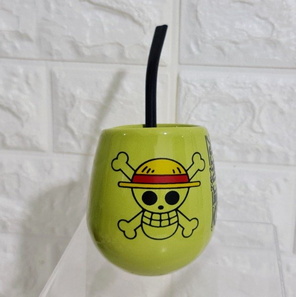 Producto - Mate Ovo calavera One Piece verde manzana  + bombilla