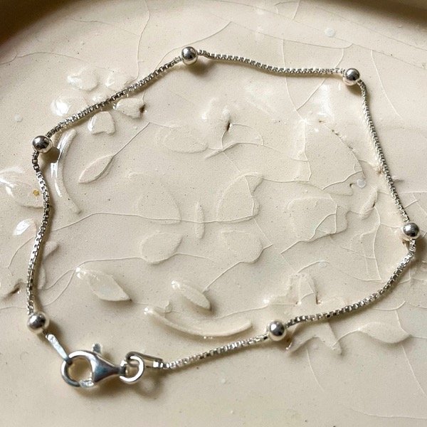 Producto - Pulsera veneciana bolitas Plata 925