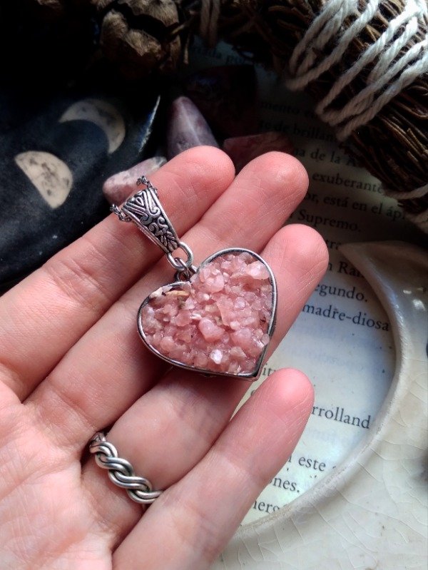 Producto - Collar Corazón- Rodocrosita