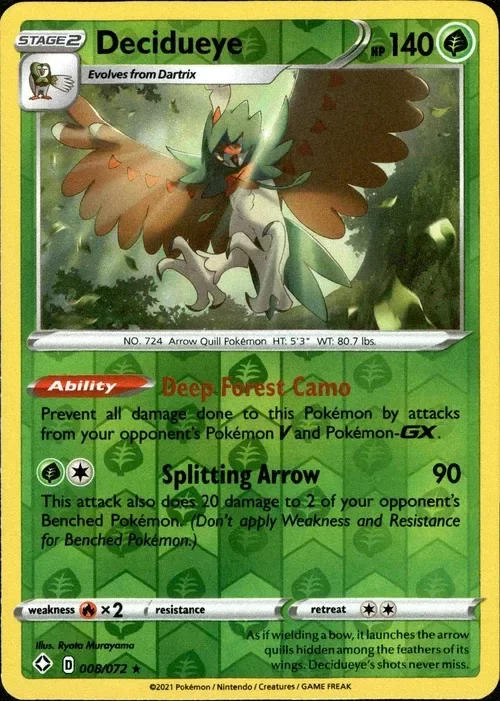Producto - Decidueye - 008/072 - Shining Fates - Reverse Holo