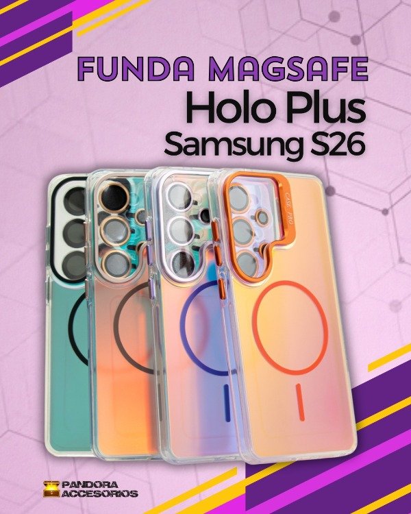 Producto - Funda MagSafe Holo Plus c/ Soporte y Prot. de Cámara Samsung S26