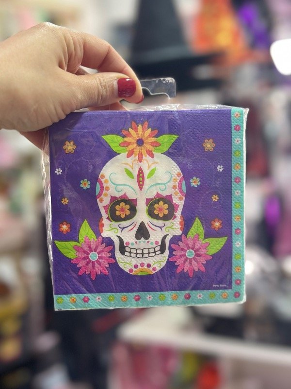 Producto - Servilletas calavera mexicana Halloween x20 - 1