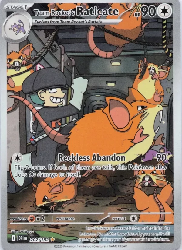 Rocket Raticate Team Rocket's Raticate - 202/182 - Destined Rivals - Holo - ALUMINETCG