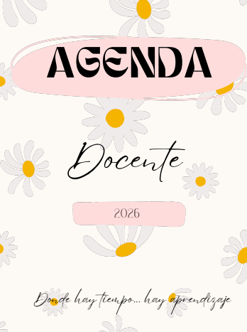 Producto - Agenda docente estilo  margarita 2026