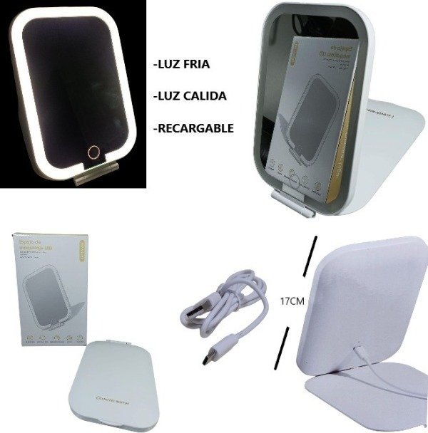 Producto - Espejo con Luz led - recargable