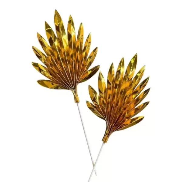 Producto - Topper torta hoja palmera Dorada