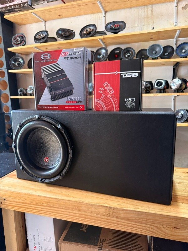Producto - COMBO SUB 12" AP 800RMS + POTE DYNA 1200.1 + CABLES DS18 + CAJON DUCTADO MDF