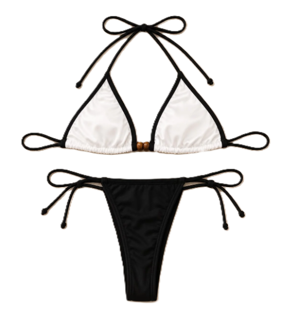Producto - 2055 - Bikini en Tricot con Mostazillas de Madera - 1