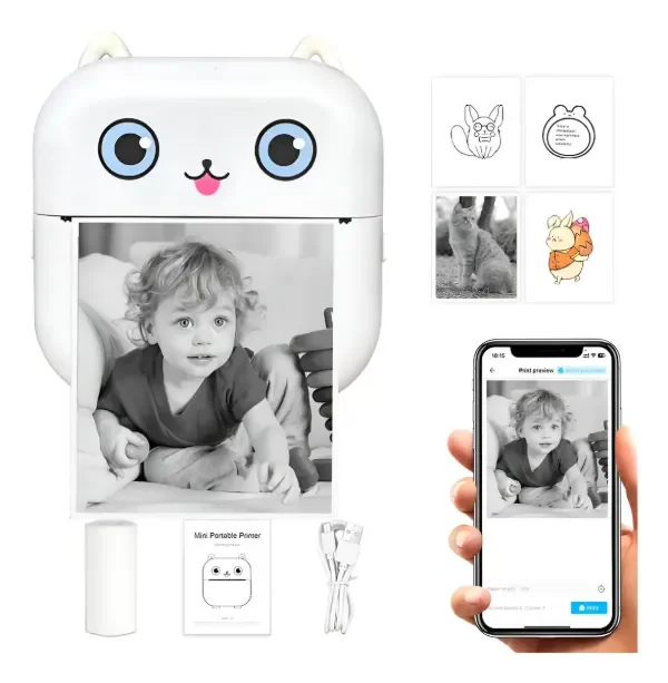 Producto - Impresora mini portátil Bluetooth Gatito