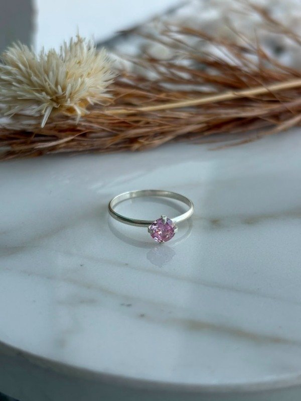 Producto - Anillo piedra rosa nena - 1