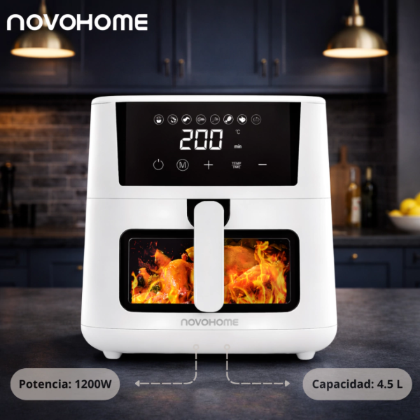 Producto - Freidora De Aire -4.5 Litros -1200W -80-200C -Recipiente Antiadherente +pinza - 1