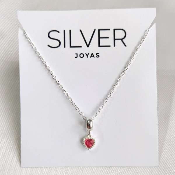 Producto - Collar Corazón Gennovia Fucsia AB
