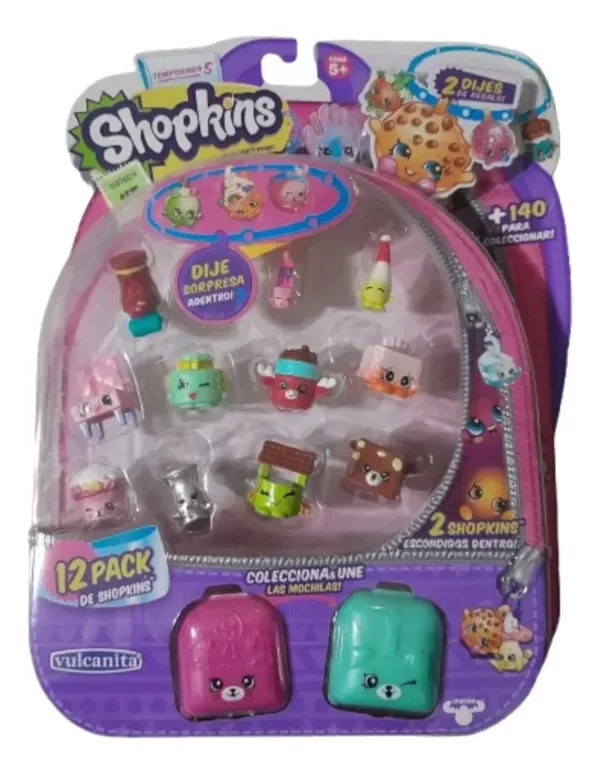 Producto - Shopkins Serie 5 Blister X 12 Con Dije + Mochila + Pulsera (zapato)