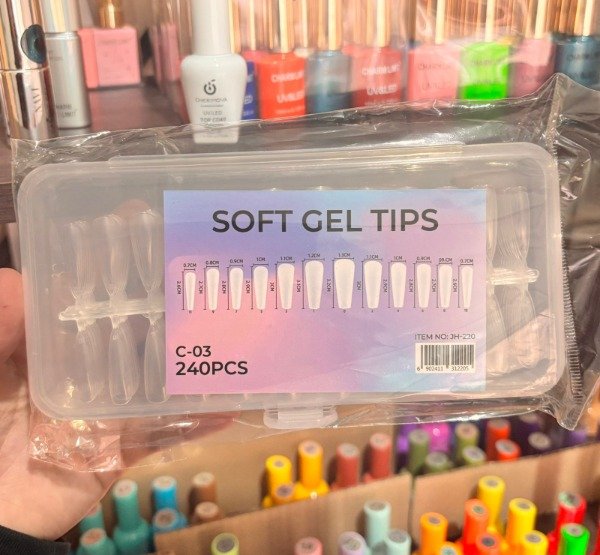 Producto - tips soft gel 240pcs stilleto