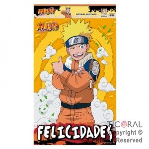 Producto - AFICHE  FELIZ CUMPLE NARUTO X 1