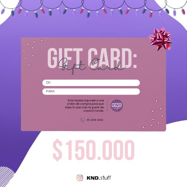 Producto - GIFT CARD X 150MIL