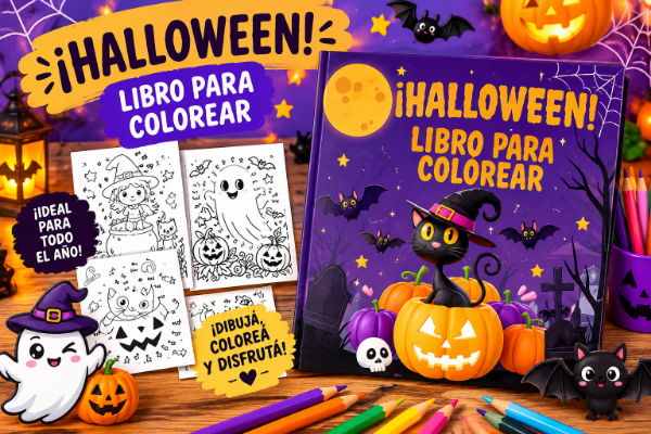 Producto - libro para colorear halloween