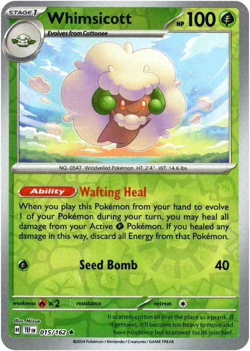 Producto - Whimsicott - 015/162 - Temporal Forces - Reverse Holo