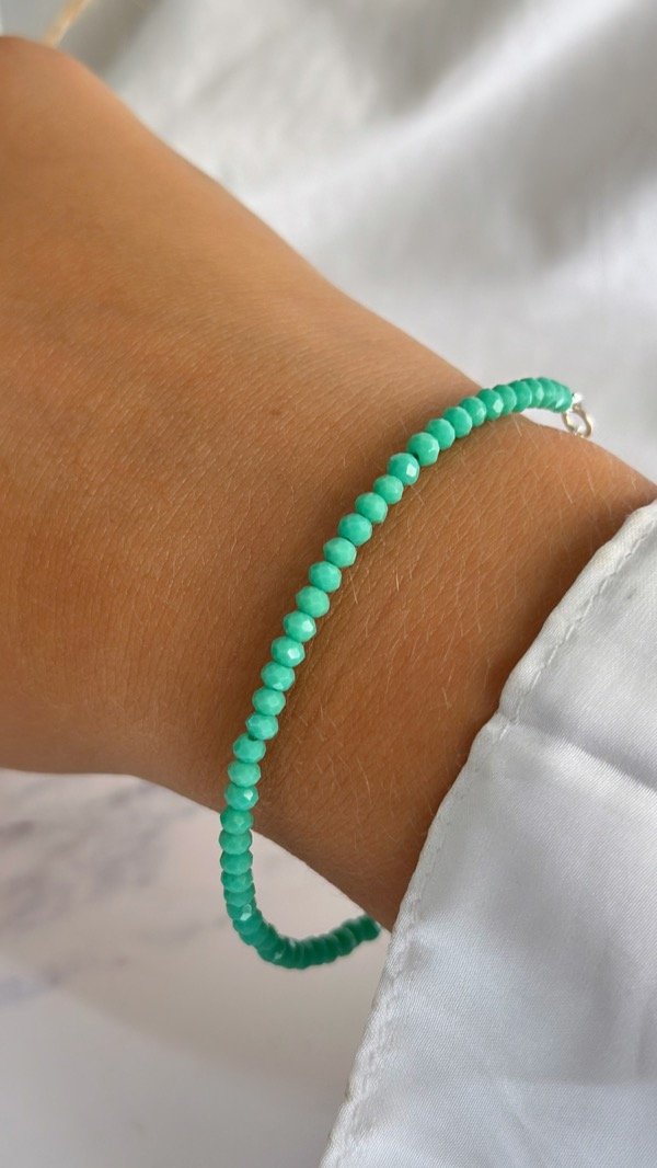 Producto - PULSERA CRISTALES VERDE ESMERALDA