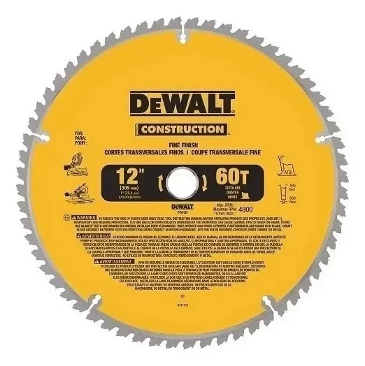 Producto - Hoja Disco Sierra 12puLG 305mm Dewalt Dw3126 60 D